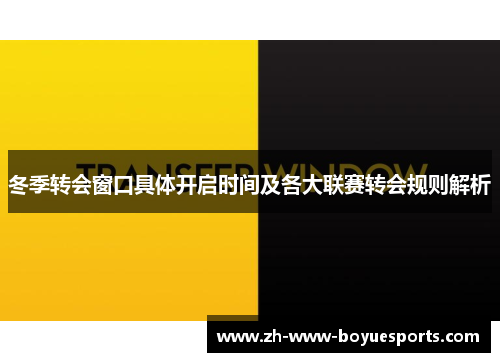 冬季转会窗口具体开启时间及各大联赛转会规则解析