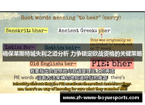 确保莱斯特城失利之道分析 力争锁定欧战资格的关键策略 确保莱斯特城失利之道分析 力争锁定欧战资格的关键策略