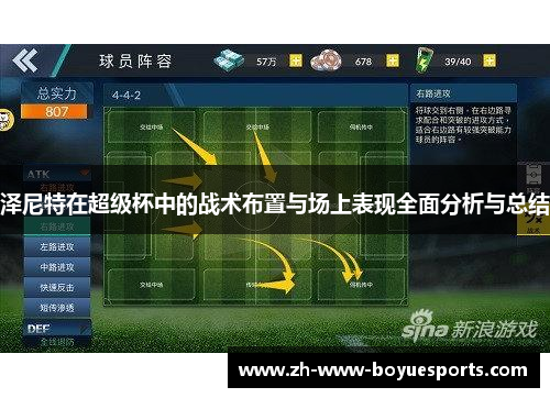 泽尼特在超级杯中的战术布置与场上表现全面分析与总结 泽尼特在超级杯中的战术布置与场上表现全面分析与总结